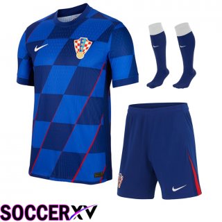 Croatia Away Soccer Jersey (Shorts + Socks) Kit 2024/2025