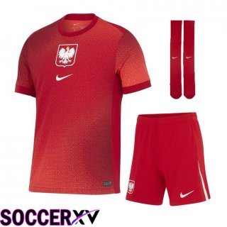 Poland Away Soccer Jersey (Shorts + Socks) Kit 2024/2025