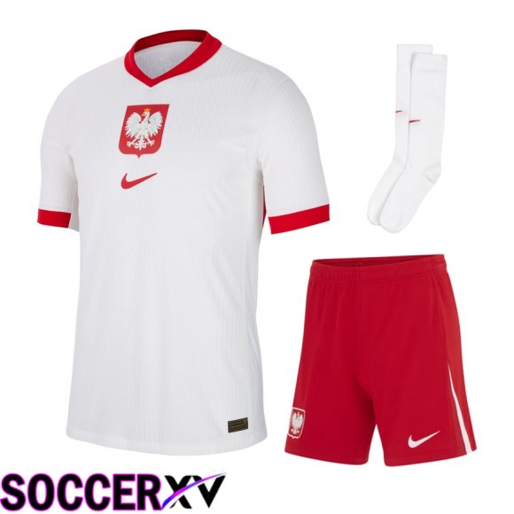 Poland Home Soccer Jersey (Shorts + Socks) Kit 2024/2025