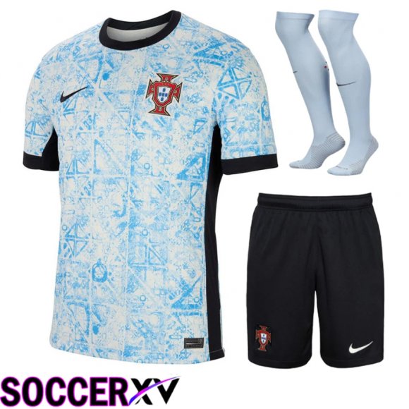 Portugal Away Soccer Jersey (Shorts + Socks) Kit 2024/2025