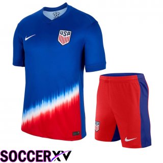 USA Away Soccer Jersey + Shorts Kit 2024/2025