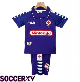 ACF Fiorentina Retro Kids Home Soccer Jersey 1998/1999