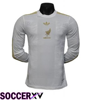 Mexico Soccer Jersey Gold Cup Edition Long sleeve White 2025/2026