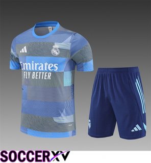 Real Madrid Kids kit Training T Shirt Blue/Grey 2025/2026