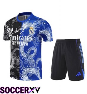 Real Madrid Kids kit Training T Shirt Black/Blue/White 2025/2026