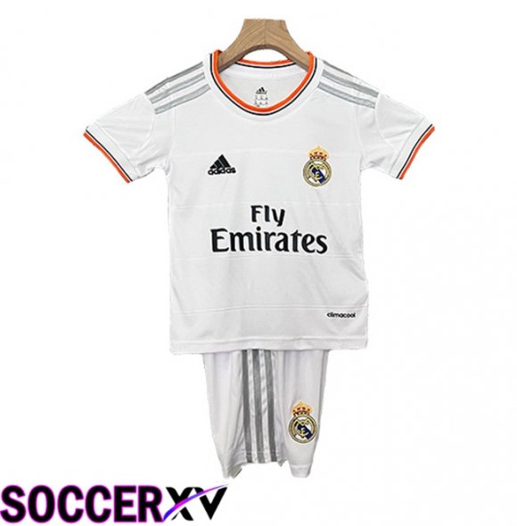 Real Madrid Retro Kids Home Soccer Jersey 2013/2014