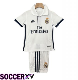 Real Madrid Retro Kids Home Soccer Jersey 2016/2017