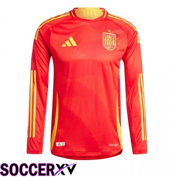 Spain Home Soccer Jersey Long Sleeve 2024/2025