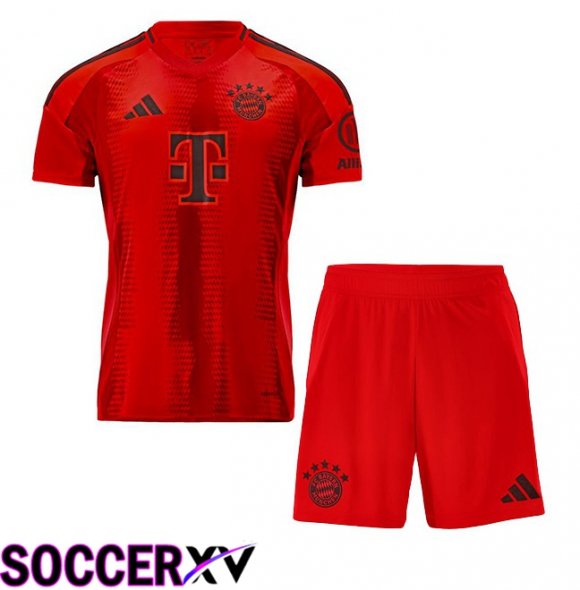 Bayern Munich Kids Home Soccer Jersey Red 2024/2025