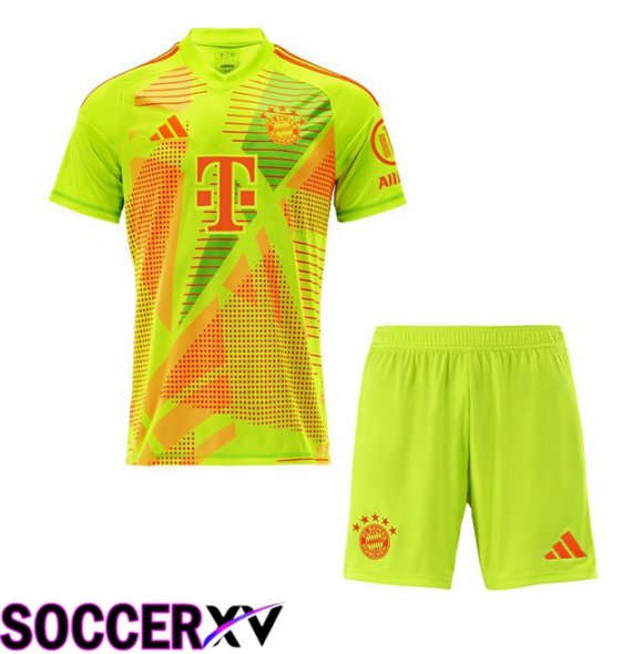 Bayern Munich Kids Goalkeeper Soccer Jersey Green 2024/2025