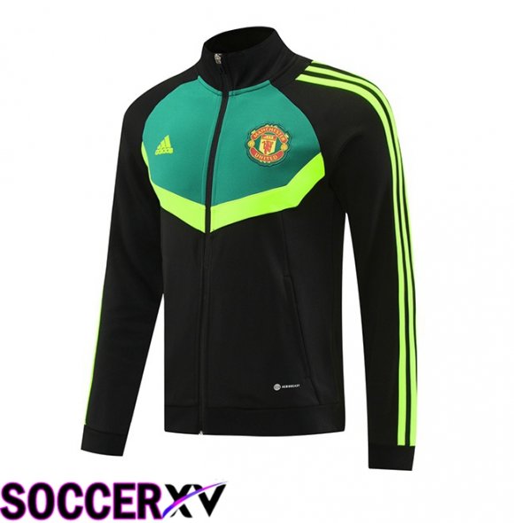 Manchester United Training Jacket Black Green 2024/2025