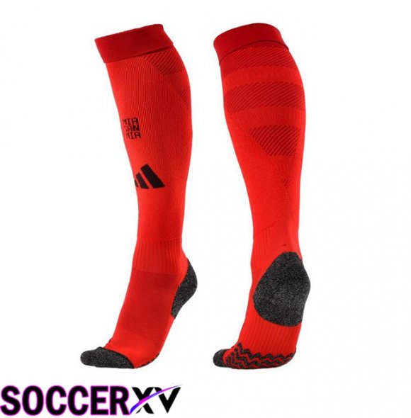 Bayern Munich Home Soccer Socks Red 2024/2025