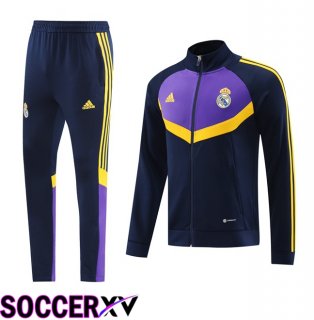 Real Madrid kit Training Jacket Suit Blue Royal Purple 2024/2025