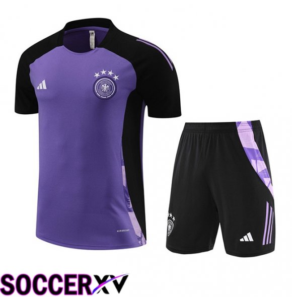 Germany kit Training T Shirt + Shorts Purple 2024/2025