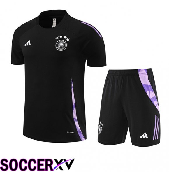 Germany kit Training T Shirt + Shorts Black 2024/2025