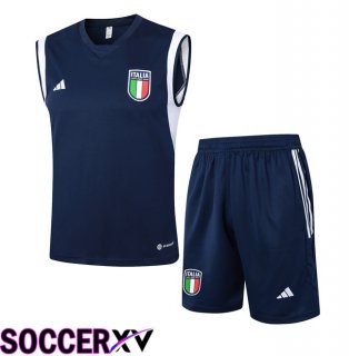 Italy Soccer Vest + Shorts Blue Royal 2024/2025