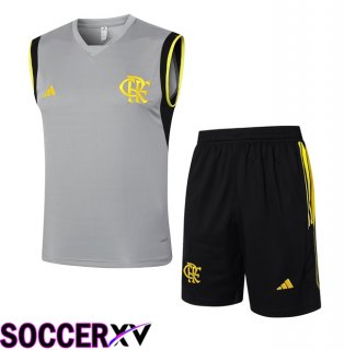 Flamengo Soccer Vest + Shorts Grey 2024/2025