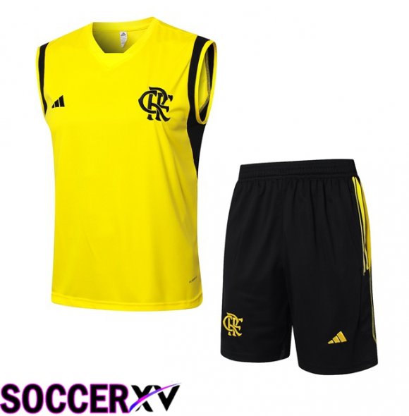 Flamengo Soccer Vest + Shorts Yellow 2024/2025