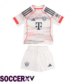 Bayern Munich Kids Away Soccer Jersey White 2025/2026