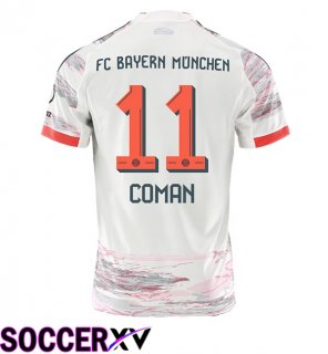 Bayern Munich (Coman 11) Away Soccer Jersey White 2025/2026