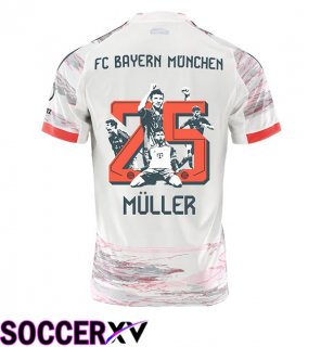 Bayern Munich (Müller 25) Away Soccer Jersey Special Edition White 2025/2026