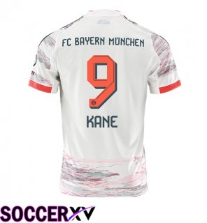 Bayern Munich (Kane 9) Away Soccer Jersey White 2025/2026