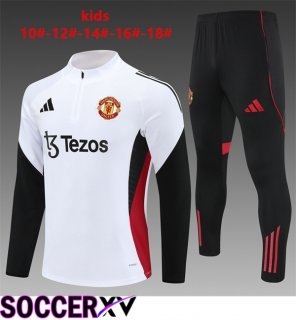 Manchester United Kids kit Training Tracksuit White 2025/2026