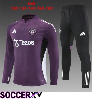 Manchester United Kids kit Training Tracksuit Purple 2025/2026