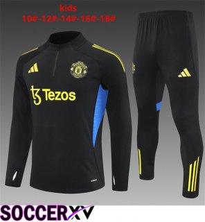 Manchester United Kids kit Training Tracksuit Black 2025/2026