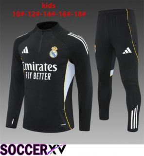 Real Madrid Kids kit Training Tracksuit Black 2025/2026