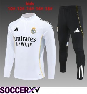 Real Madrid Kids kit Training Tracksuit White 2025/2026