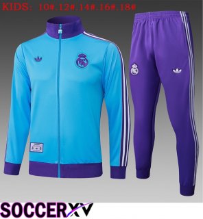 Real Madrid Kids kit Training Tracksuit - Training Jacket Blue 2025/2026