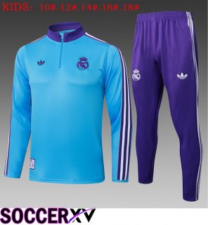 Real Madrid Kids kit Training Tracksuit Blue 2025/2026