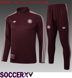 Bayern Munich Kids kit Training Tracksuit Brown 2025/2026