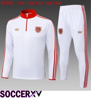 Bayern Munich Kids kit Training Tracksuit White 2025/2026