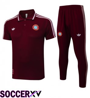 Bayern Munich Soccer Polo + Training Pants Brown 2025/2026