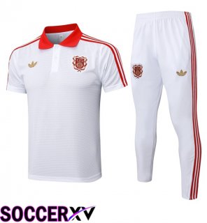 Bayern Munich Soccer Polo + Training Pants White 2025/2026