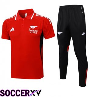 Arsenal Soccer Polo + Training Pants Red 2025/2026