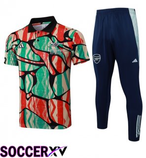 Arsenal Soccer Polo + Training Pants Red Green 2025/2026