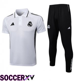 Real Madrid Soccer Polo + Training Pants White 2025/2026