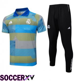 Real Madrid Soccer Polo + Training Pants Blue 2025/2026