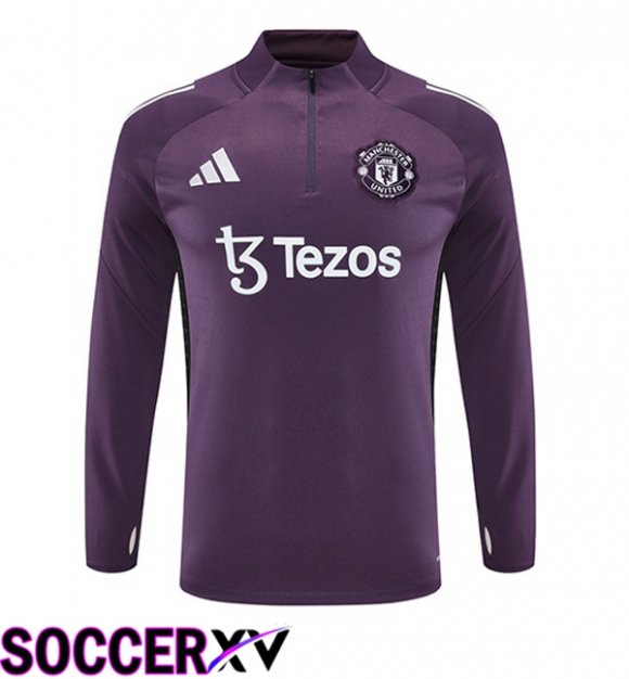 Manchester United Training Sweatshirt Purple 2025/2026