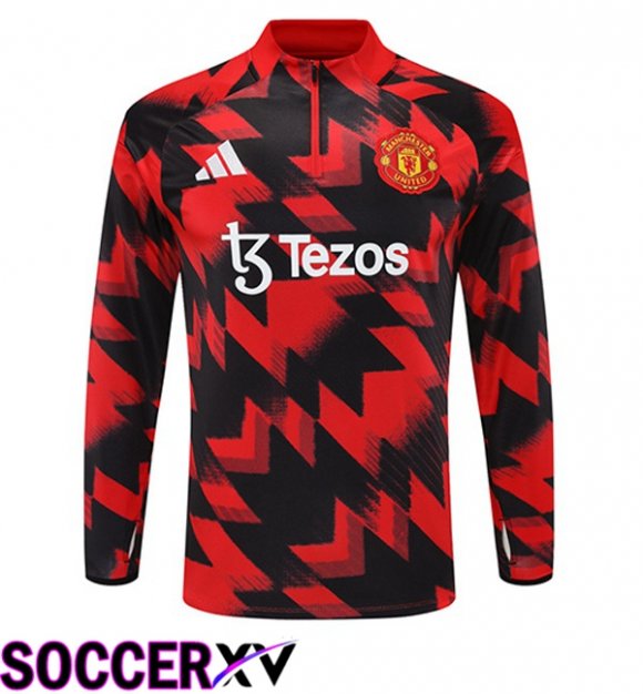 Manchester United Training Sweatshirt Red Black 2025/2026