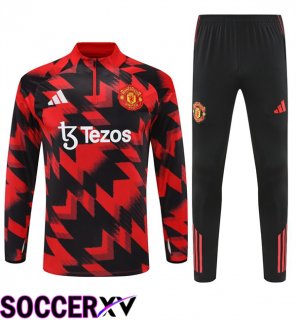 Manchester United kit Training Tracksuit Red Black 2025/2026