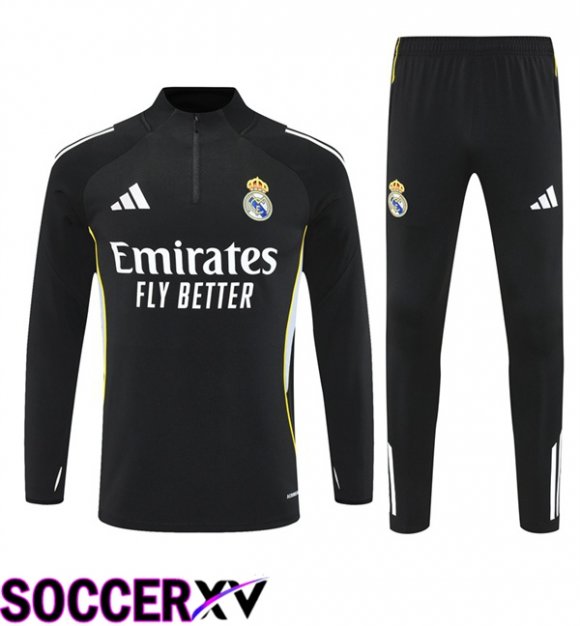 Real Madrid kit Training Tracksuit Black 2025/2026