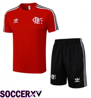 Flamengo kit Training T Shirt + Shorts Red 2025/2026
