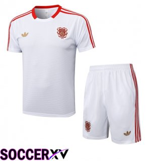 Bayern Munich kit Training T Shirt + Shorts White 2025/2026