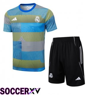 Real Madrid kit Training T Shirt + Shorts Blue 2025/2026
