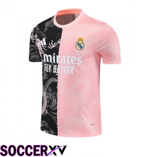 Real Madrid Training T Shirt Black Pink 2025/2026