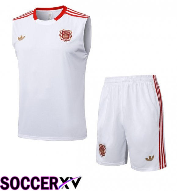 Bayern Munich Gilet Soccer + Shorts White 2025/2026